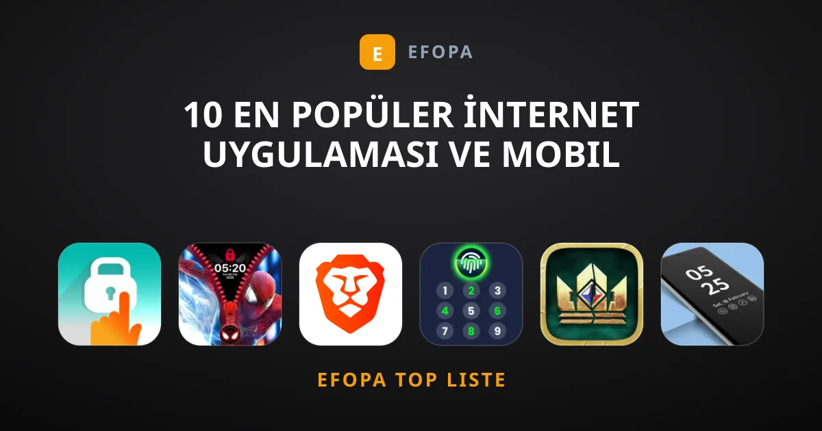 10 En Popüler İnternet Uygulaması ve Mobil Araçlar